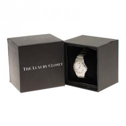 Pre Owned Cartier Cream Stainless Steel Cougar 987904 Mens Wristwatch 33 MM
