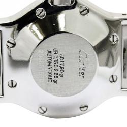 Pre Owned Cartier Grey 18K Yellow Gold and Stainless Steel Santos Octagon Women's Wristwatch 29MM