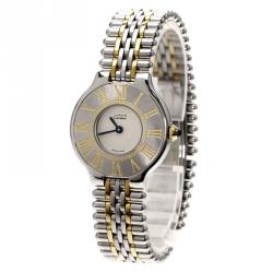 Cartier Ivory Stainless Steel Must 21 Women's Wristwatch 27MM