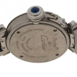 Pre Owned Cartier Silver Stainless Steel Miss Pasha de Cartier 2973 Women's Wristwatch 27MM