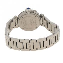 Pre Owned Cartier Silver Stainless Steel Miss Pasha de Cartier 2973 Women's Wristwatch 27MM
