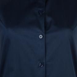 Pre Owned Carven Navy Blue Cap Sleeve A-Line Dress M