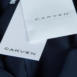 Pre Owned Carven Navy Blue Cap Sleeve A-Line Dress M