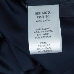 Pre Owned Carven Navy Blue Cap Sleeve A-Line Dress M