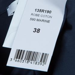 Pre Owned Carven Navy Blue Cap Sleeve A-Line Dress M