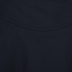 Pre Owned Carven Black Contrast Pleat Detail Belted Skirt M