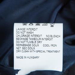 Pre Owned Carven Black Contrast Pleat Detail Belted Skirt M