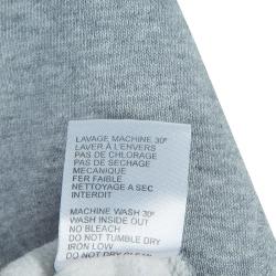 Pre Owned Carven Grey Cut Out Logo Embroidered Cropped Sweatshirt M