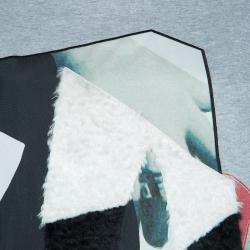 Carven Grey Chenille Embroidered Crewneck Sweatshirt S