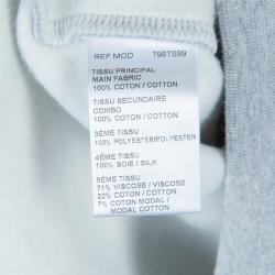 Carven Grey Chenille Embroidered Crewneck Sweatshirt S