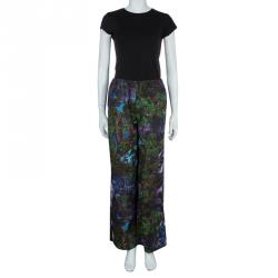Pre Owned Carven Multicolor Jungle Print Cotton Pants M