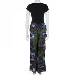 Pre Owned Carven Multicolor Jungle Print Cotton Pants M