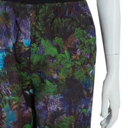 Pre Owned Carven Multicolor Jungle Print Cotton Pants M