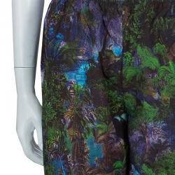 Pre Owned Carven Multicolor Jungle Print Cotton Pants M