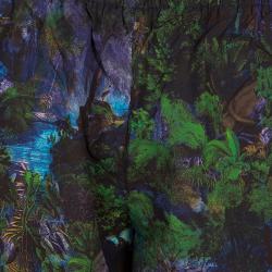 Pre Owned Carven Multicolor Jungle Print Cotton Pants M