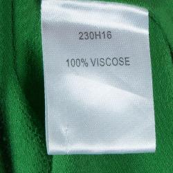 Carven Green Overlap Detail Long Sleeve Blouse M