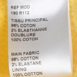 Carven Yellow Textured Cotton Sleeveless Dress L