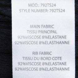 Carven Black Corded Crewneck Sheer Top L
