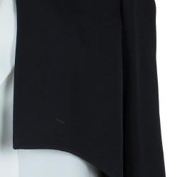 Carven Black Bow Detail High Low Hem Jacket M