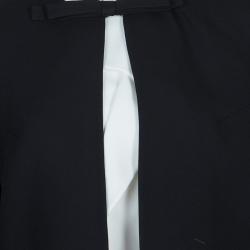 Carven Black Bow Detail High Low Hem Jacket M