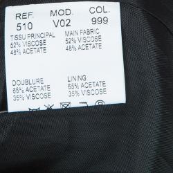 Carven Black Bow Detail High Low Hem Jacket M