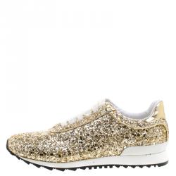 Pre Owned Casadei Limited Edition Glittered Sneakers Size 40