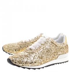 Pre Owned Casadei Limited Edition Glittered Sneakers Size 40