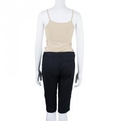 Pre Owned Catherine Malandrino Black Crochet Detail Bermuda Shorts S