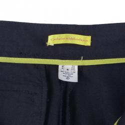 Pre Owned Catherine Malandrino Black Crochet Detail Bermuda Shorts S