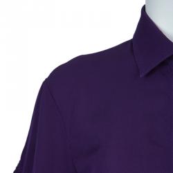 Catherine Malandrino Purple Long Sleeve Silk Blouse S