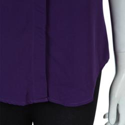 Catherine Malandrino Purple Long Sleeve Silk Blouse S