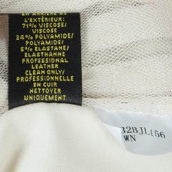 Pre Owned جاكيت كاثرين مالاندرينو جلد كريمي بتفريغات شفافة M