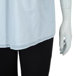Catherine Malandrino White Ruffle Detail Cotton Blouse M