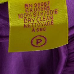 Pre Owned Catherine Malandrino Purple Chiffon Crochet Dress S