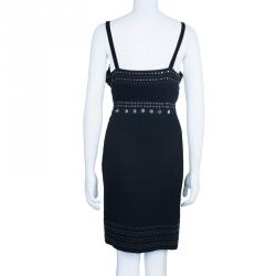 مملوكة مسبقًا Catherine Malandrino Black Embellished Mini Dress L