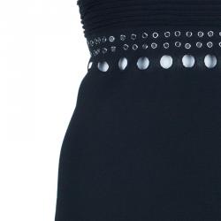 مملوكة مسبقًا Catherine Malandrino Black Embellished Mini Dress L