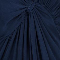 Pre Owned Catherine Malandrino Navy Wrap Detail Top M