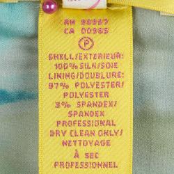 Pre Owned Catherine Malandrino Multicolor Printed Silk Ruched Dress M