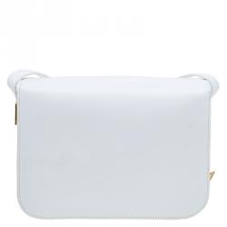 Pre Owned حقيبة كتف سيلين فينتدج جلد بيضاء