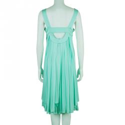 Pre Owned Celine Mint Sleeveless Jersey Dress L