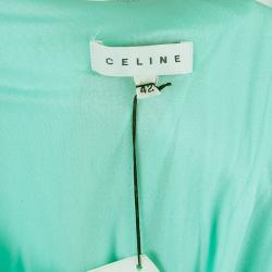 Pre Owned Celine Mint Sleeveless Jersey Dress L
