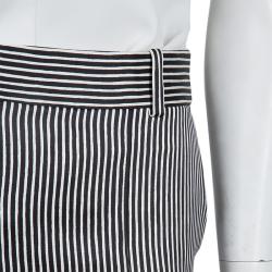 Pre Owned Celine Monochrome Striped Trousers S