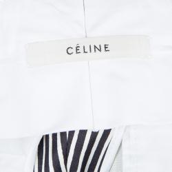Pre Owned Celine Monochrome Striped Trousers S