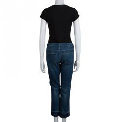 Pre Owned Celine Indigo Faded Denim Boot Cut Jeans M