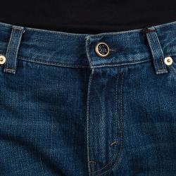 Pre Owned Celine Indigo Faded Denim Boot Cut Jeans M