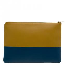 Pre Owned Celine Bi Color Leather Solo Clutch