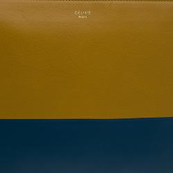 Pre Owned Celine Bi Color Leather Solo Clutch