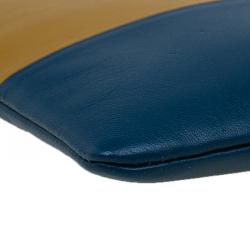 Pre Owned Celine Bi Color Leather Solo Clutch