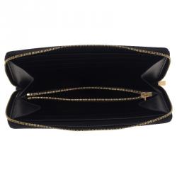 Pre Owned Celine Black Patent Continental Zip Around Wallet