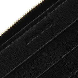 Pre Owned Celine Black Patent Continental Zip Around Wallet